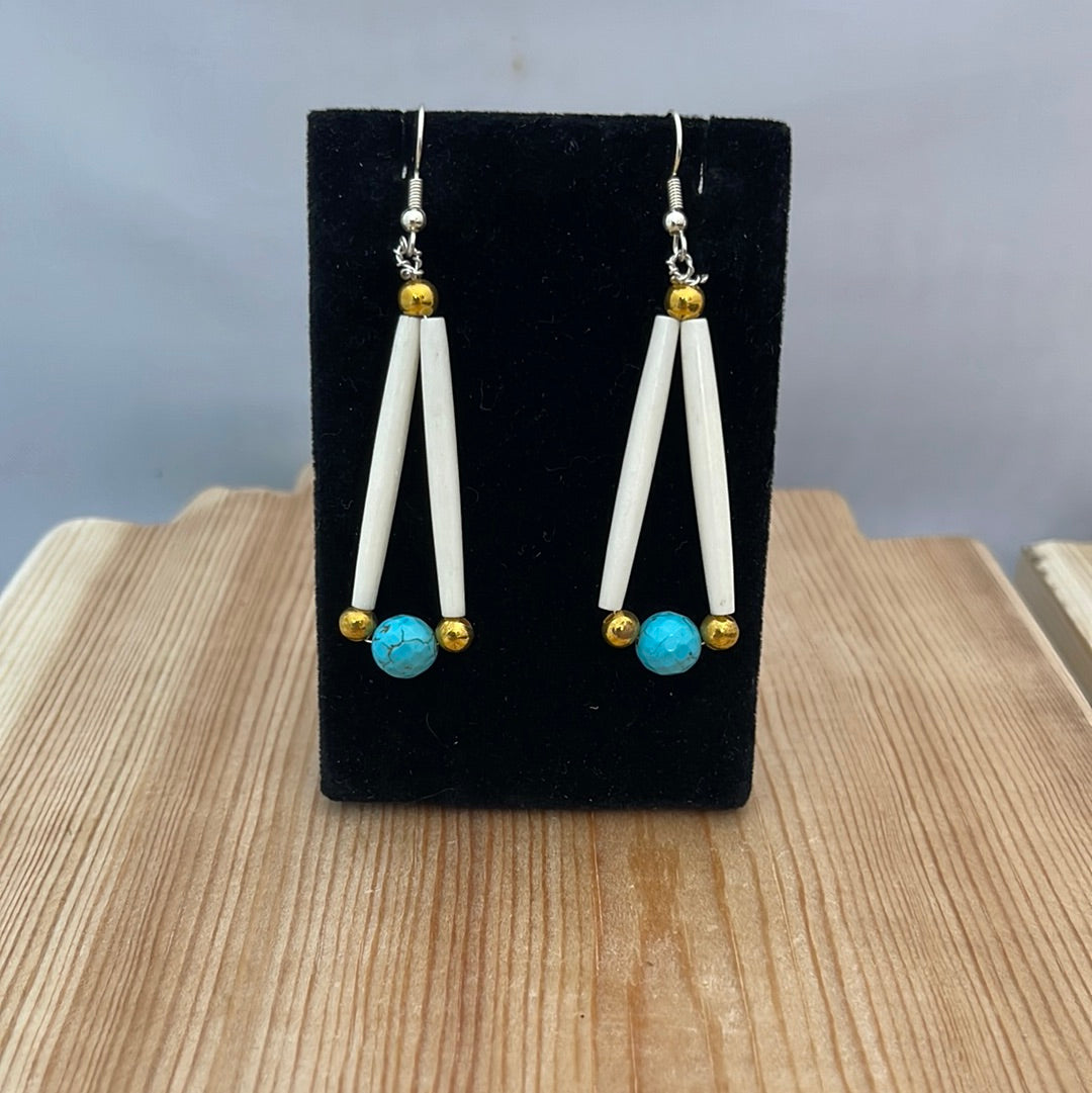 Elk Bone on Hook Earrings