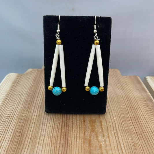 Elk Bone on Hook Earrings