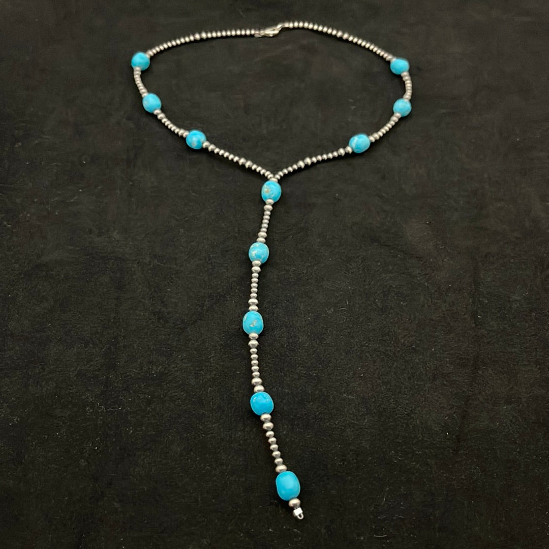 Natural Sleeping Beauty Turquoise 16” Lariat