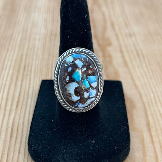 6.5 - Mosaic Golden Hills Turquoise Ring