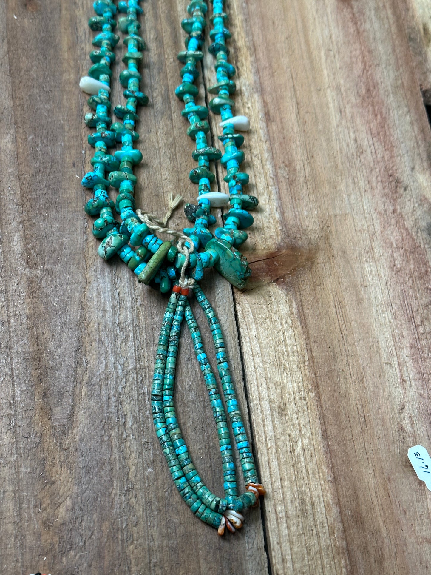 Vintage Number 8 Turquoise Santo Domingo Necklace with Jacla