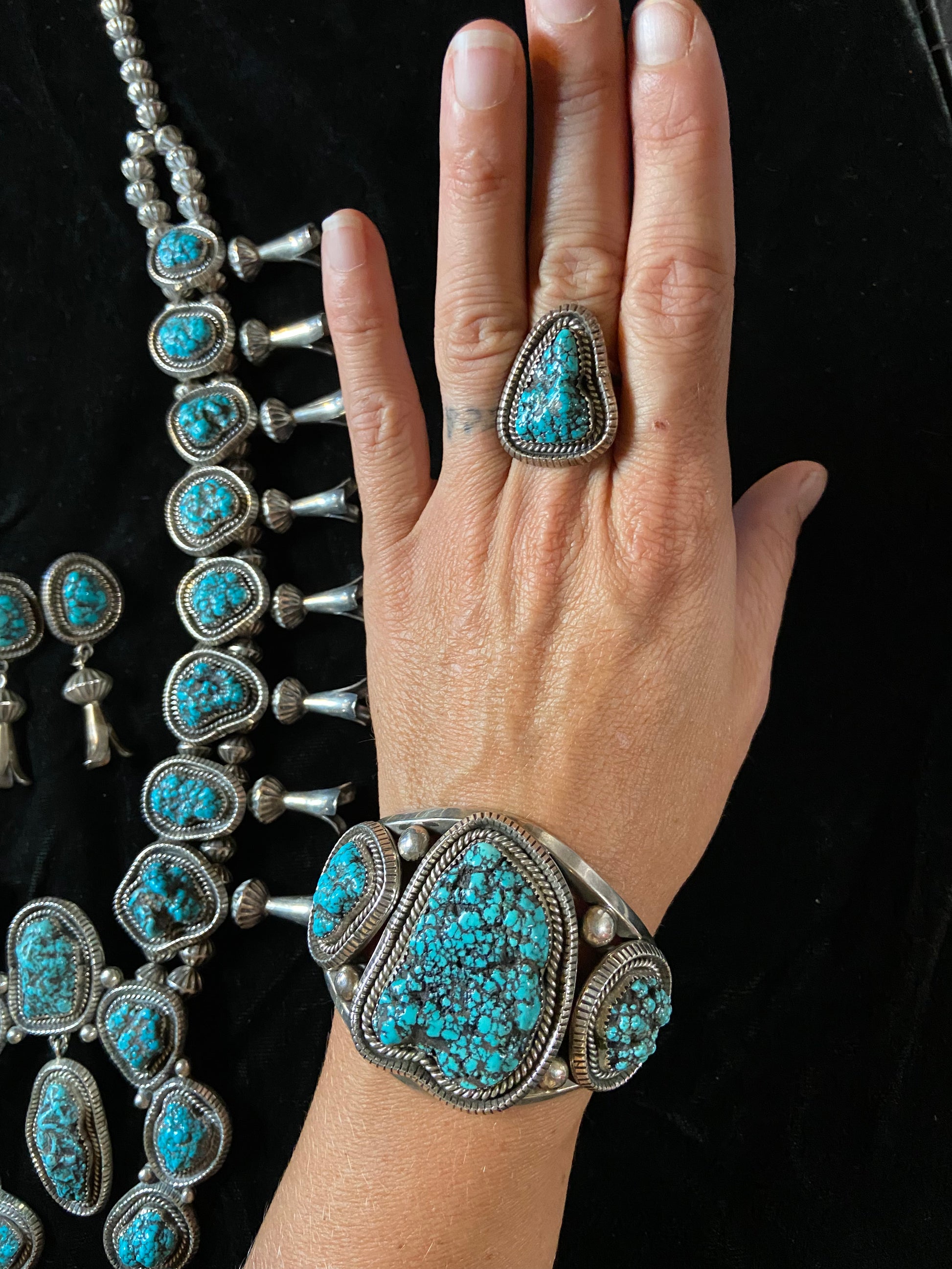 Vintage Lone Mountain Turquoise set by Mary Marie – Buckin