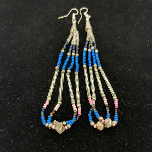 Seed and Bar Beads on Hook Earrings