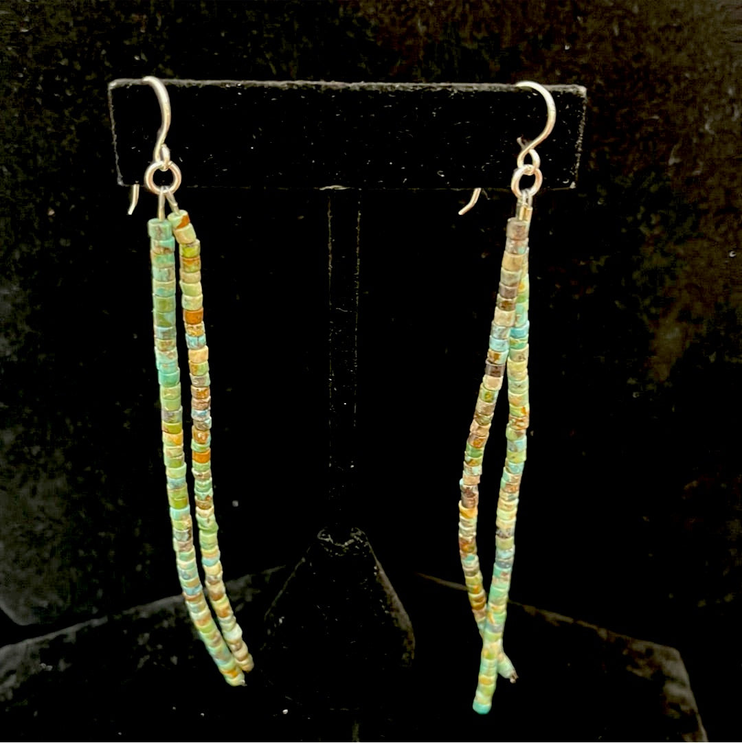 Royston Turquoise Heishi Bead Earrings