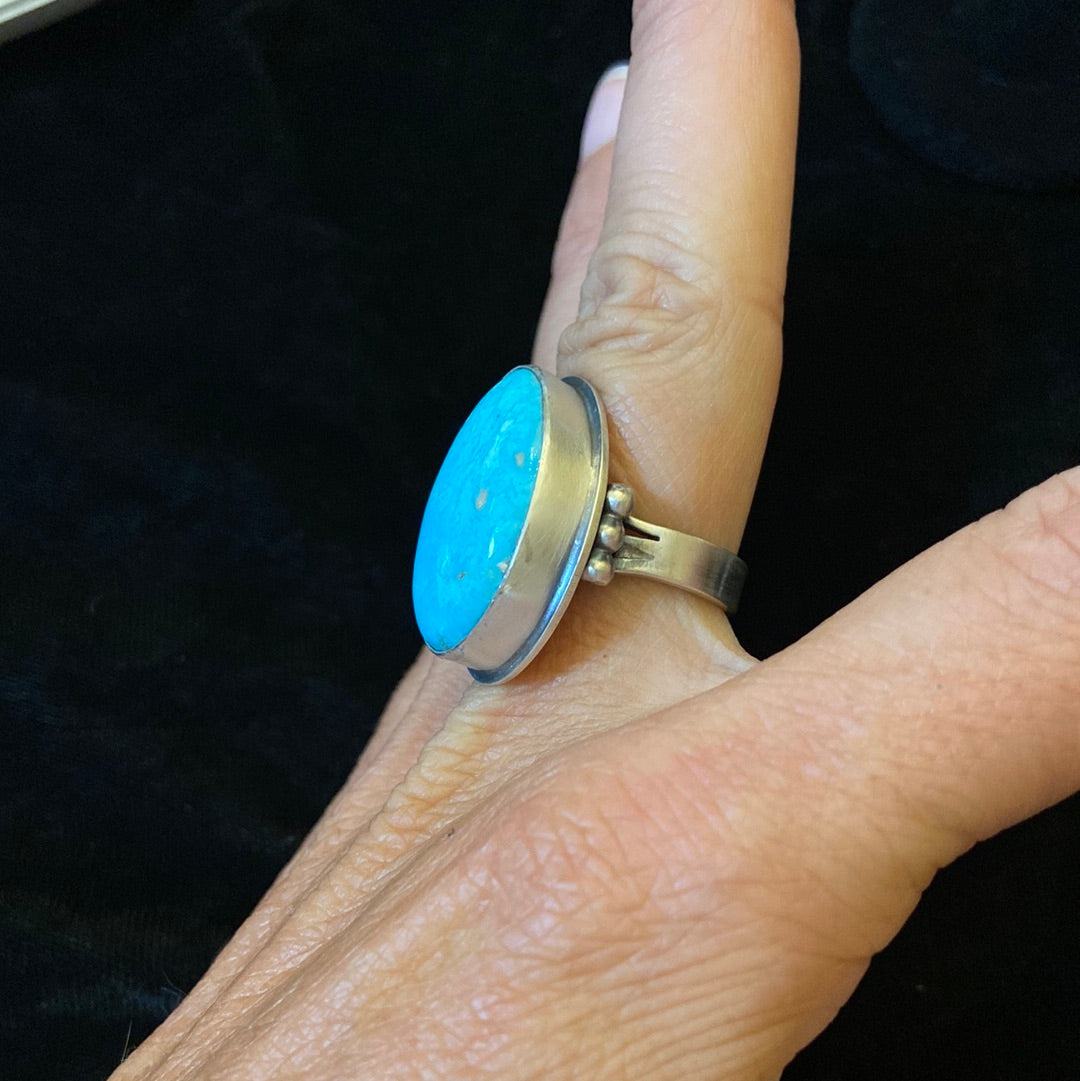 White Water Turquoise Ring size 7.5