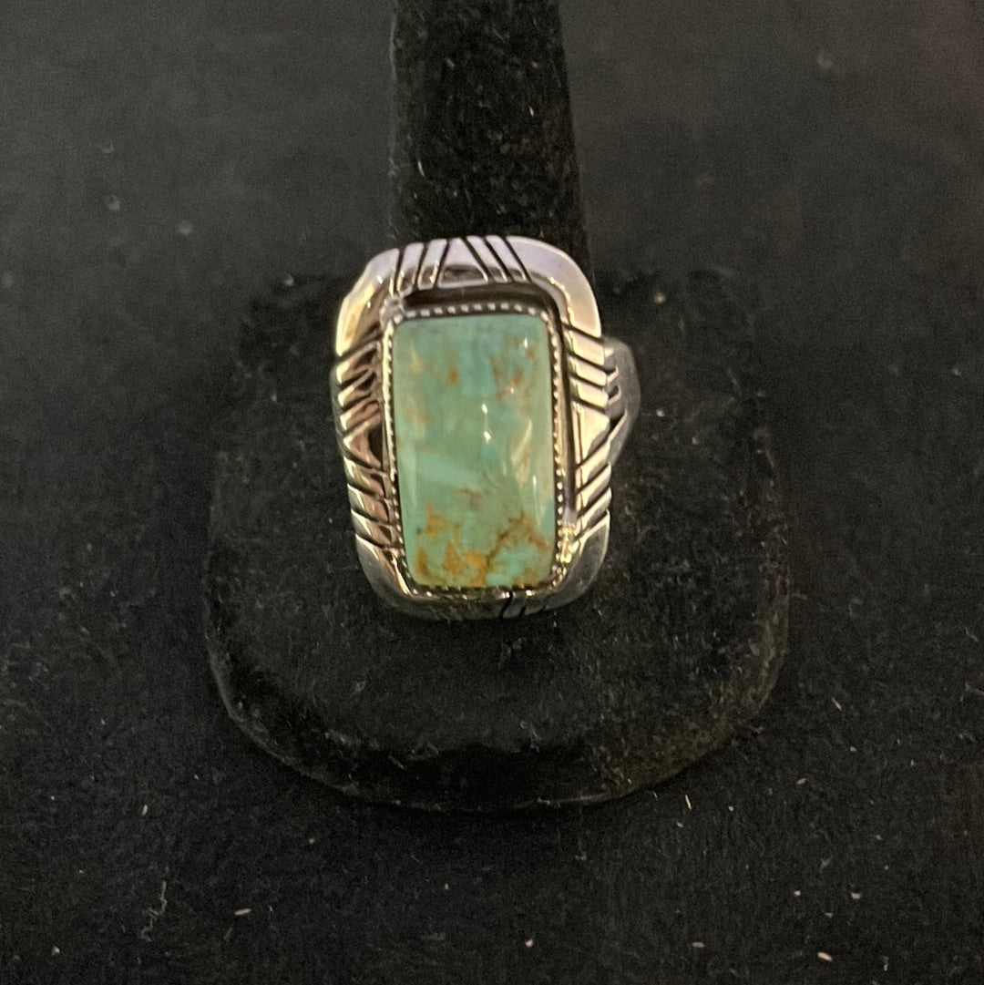 Turquoise Rectangle Size 6 Ring
