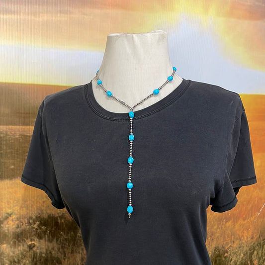 Natural Sleeping Beauty Turquoise 16” Lariat
