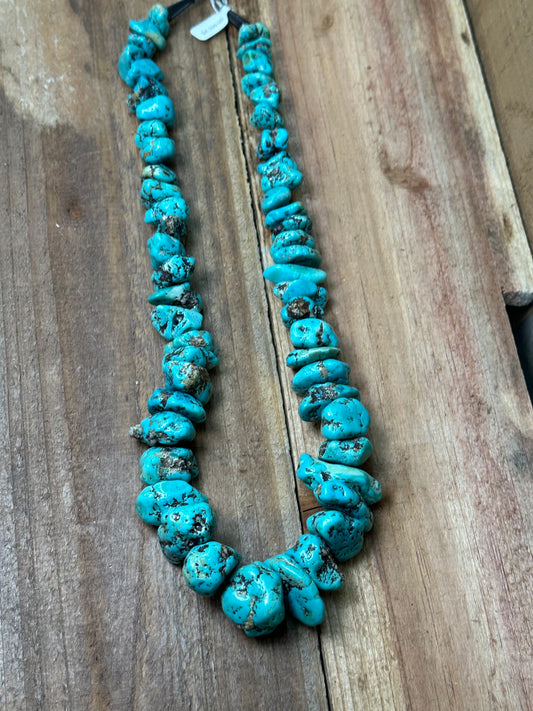 RARE Fox Turquoise Nugget Strung Necklace