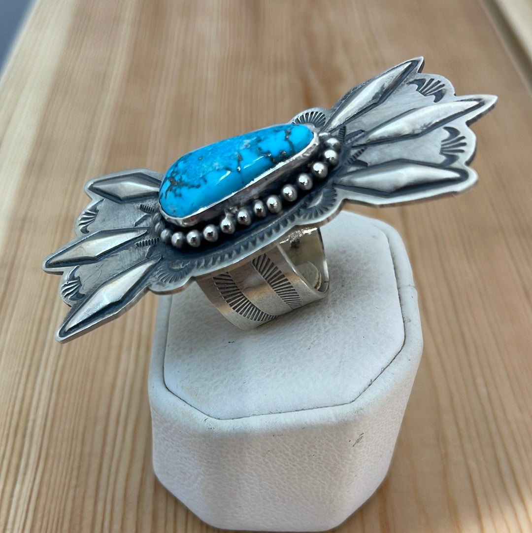 Adjustable Sonoran Rose Turquoise Ring