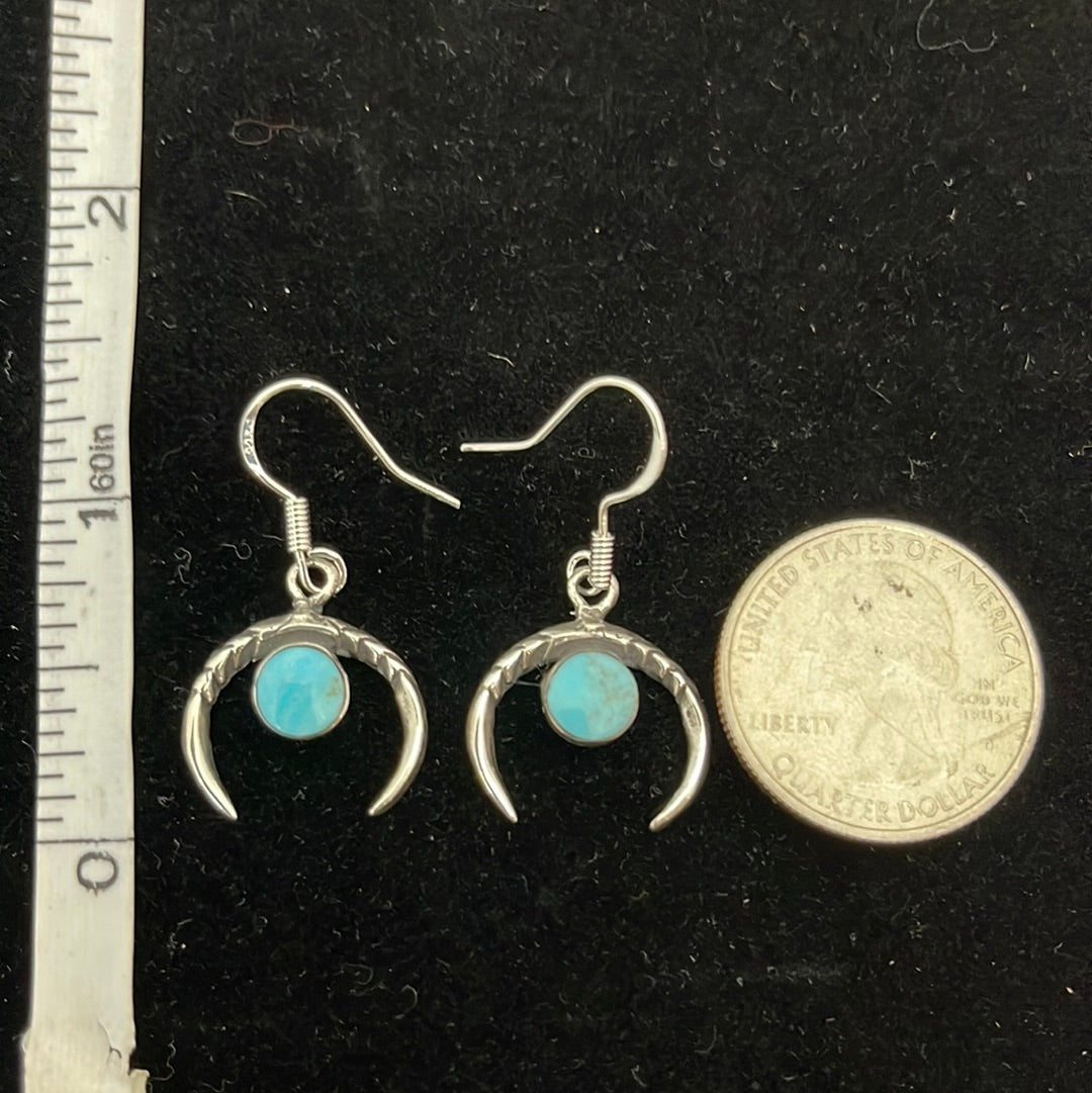 Sleeping Beauty Turquoise on Naja Dangle Hook Earrings