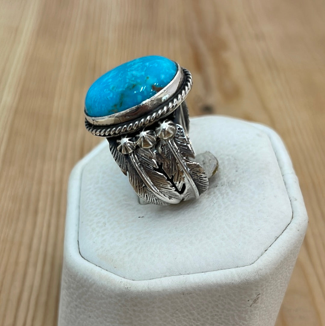 7.5 - White Water Turquoise Ring