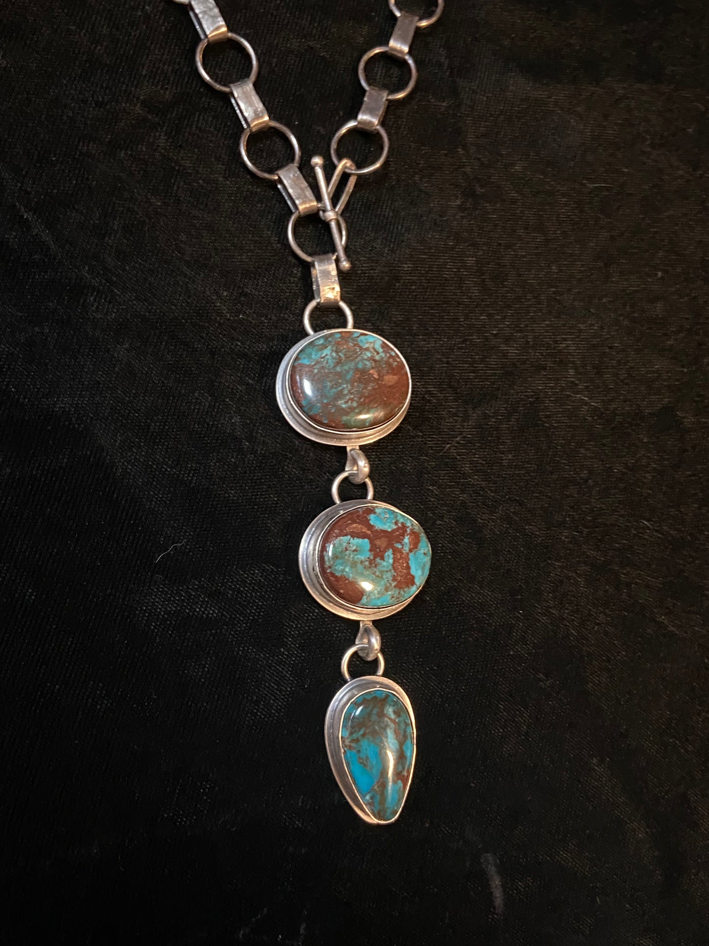 Egyptian Turquoise Lariat Necklace