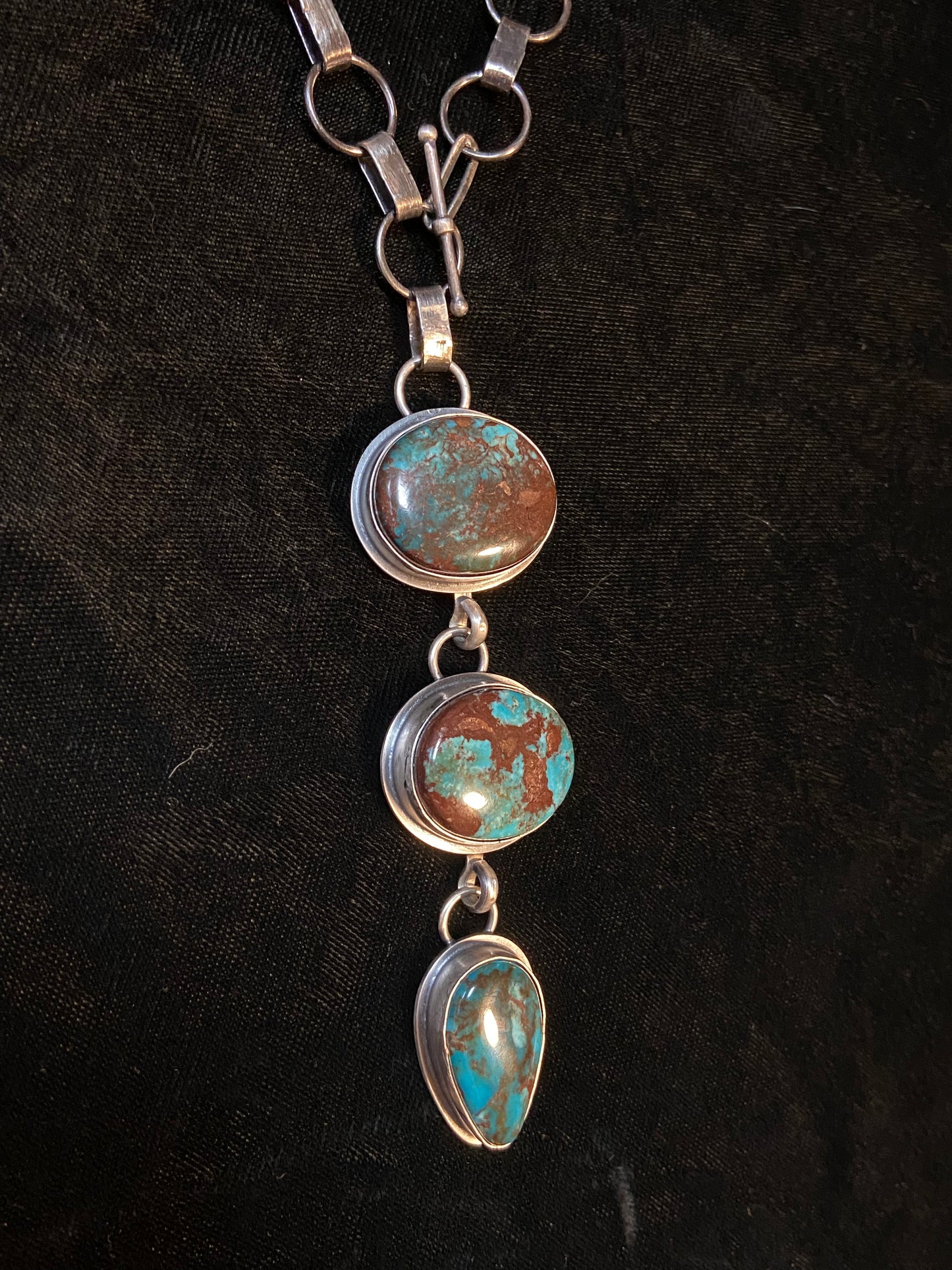 Egyptian Turquoise Lariat Necklace