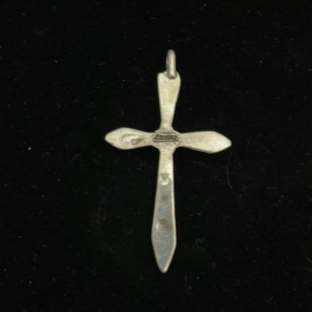 Black Onyx on a Cross Pendant