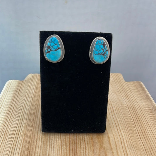 Egyptian Turquoise Teardrop Post Earrings