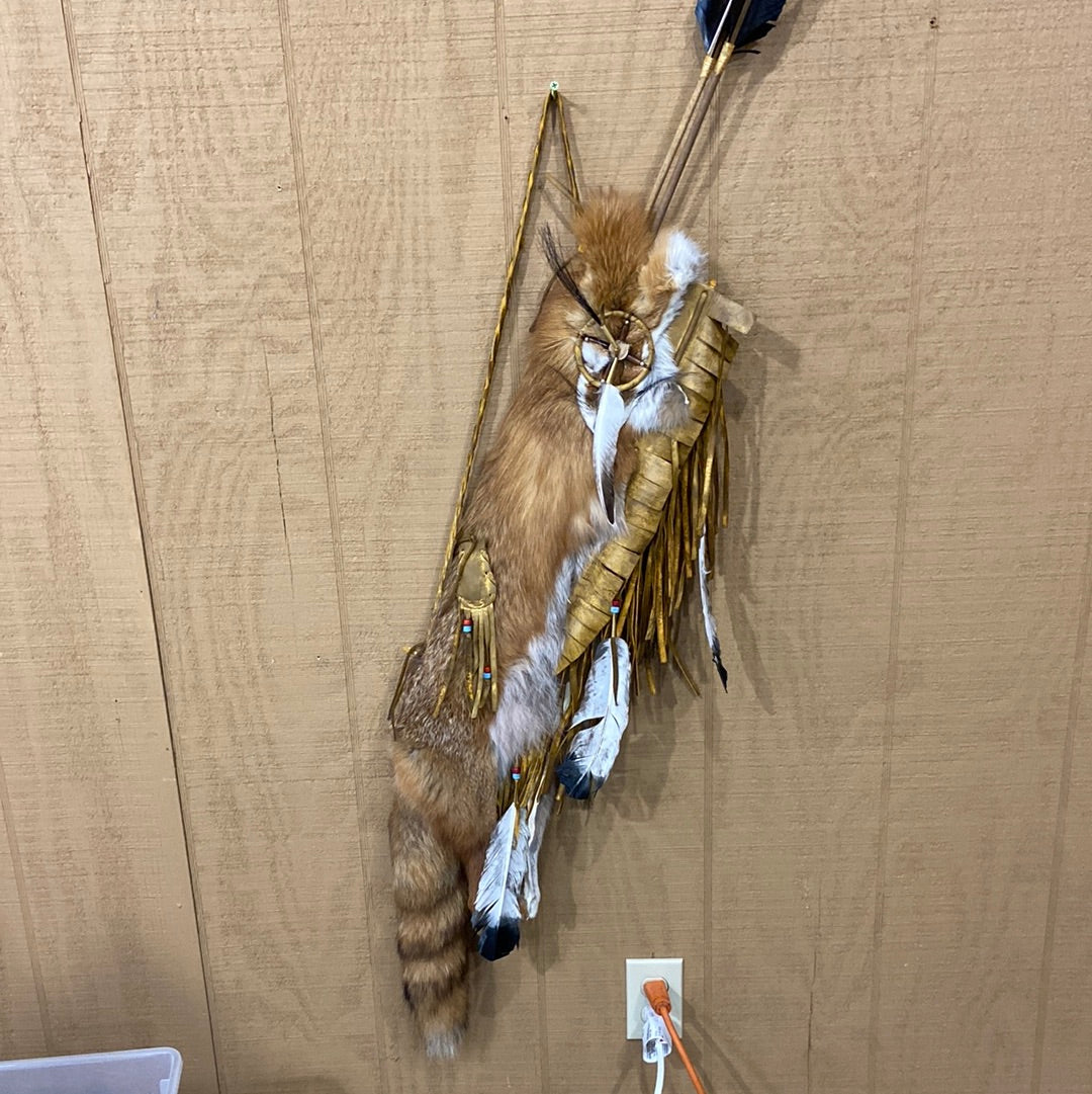 Authentic Red Fox Arrow Quiver with 2 Arrows