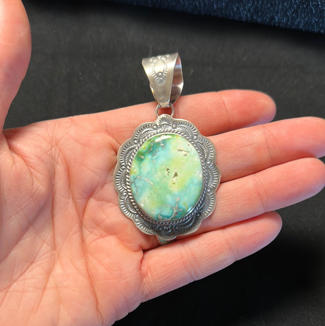 Sonoran Gold Oval Turquoise Pendant