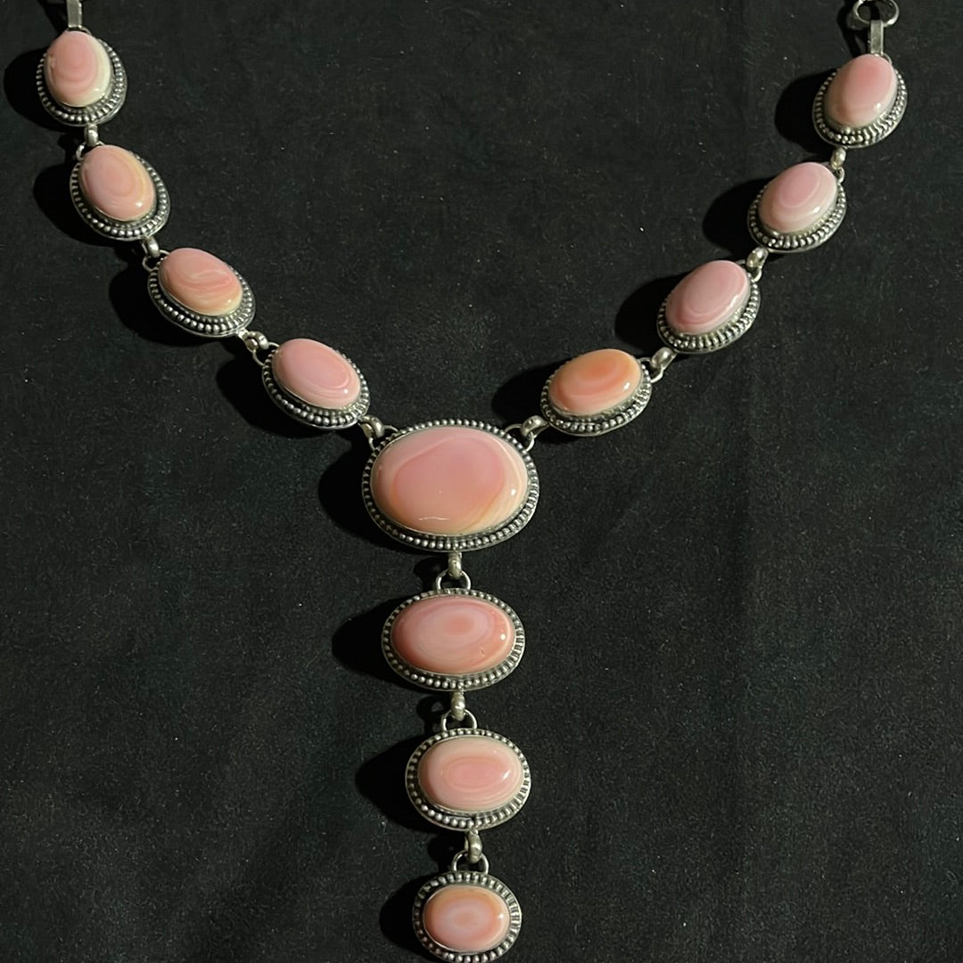Cotton Candy (Pink Conch Shell) Lariat 32" Necklace