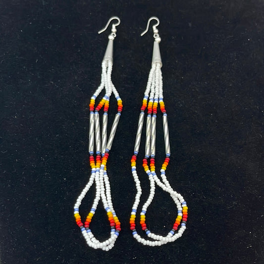 Seed and Bar Beads on Hook Earrings