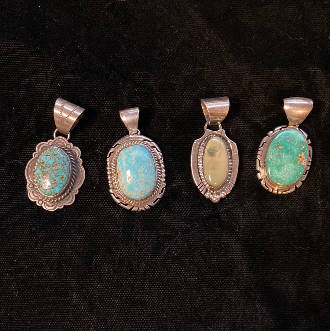 Native American Made Turquoise Pendant