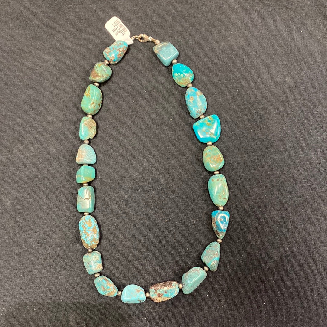 18” Chunky Kingman Turquoise Necklace
