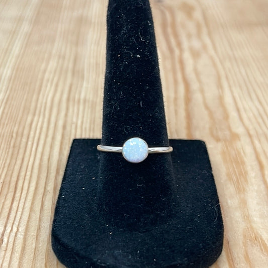 White Opal Ring